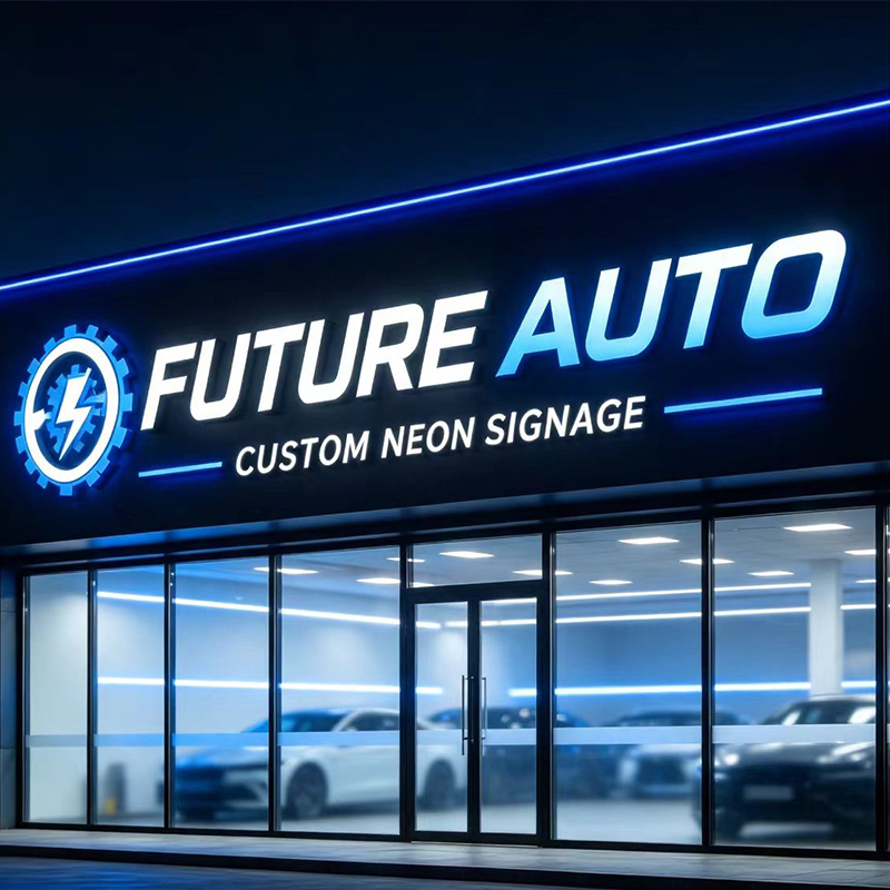 Auto Repair Shop Logo Design - 3D Custom LED Illuminated Letter Sign