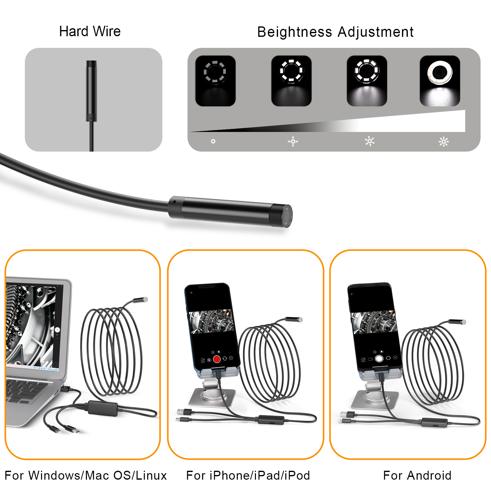 New Arrival 3 in 1 1080P Indus - Endoscope Inspection Camera review and price