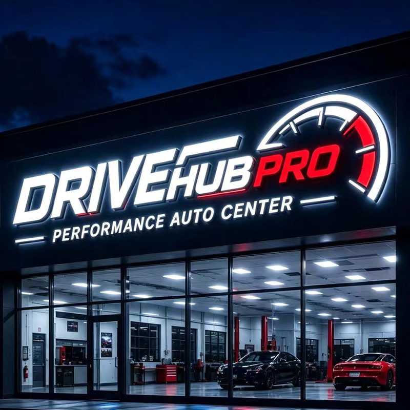 3D Custom LED Illuminated Lett - Auto Repair Shop Logo Design review and price
